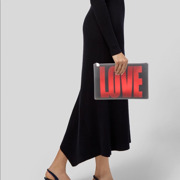 Givenchy Handbags - GIVENCHY leather LOVE clutch